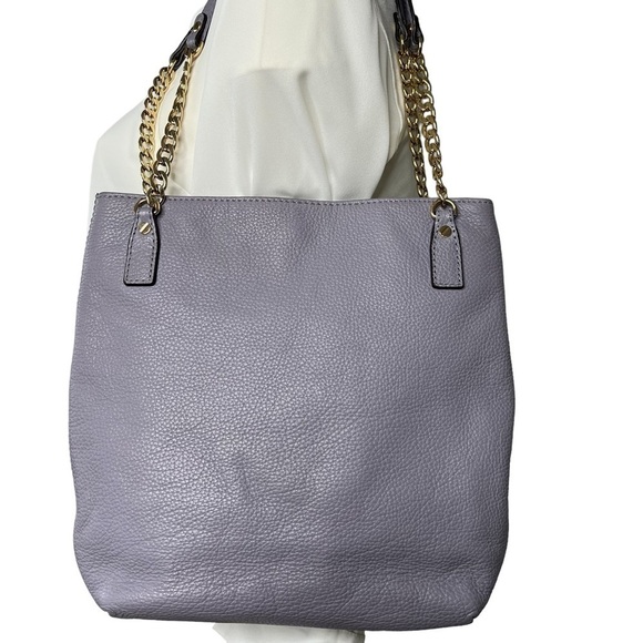MICHAEL KORS Jet Set Gold Chain Straps Lilac Pebble Leather Shoulder Bag - Picture 3 of 16